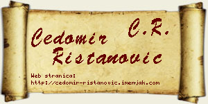 Čedomir Ristanović vizit kartica